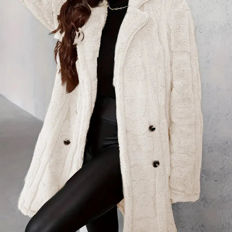 Abrigo polar oversize para mujer - Thania