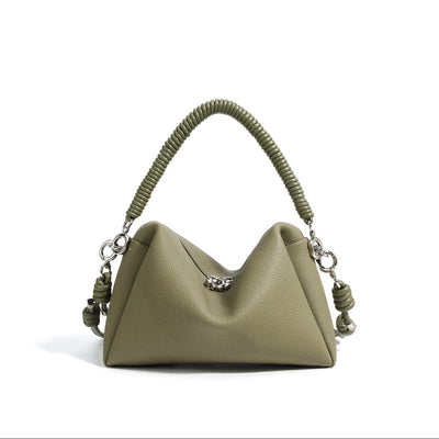 Bolso bandolera para mujer de piel auténtica asa trenzada diseño moderno - Mireya