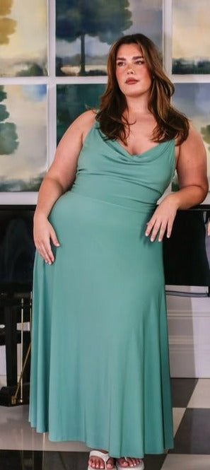 Anby - Elegante maxi vestido drapeado