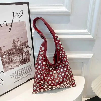 Bolso de hombro con detalles metálicos - Mariela