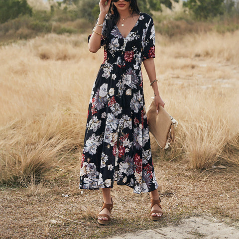 Andara - Vestido de playa con estampado floral