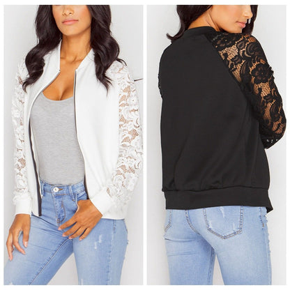 Mara - Cazadora bomber de mujer con encaje