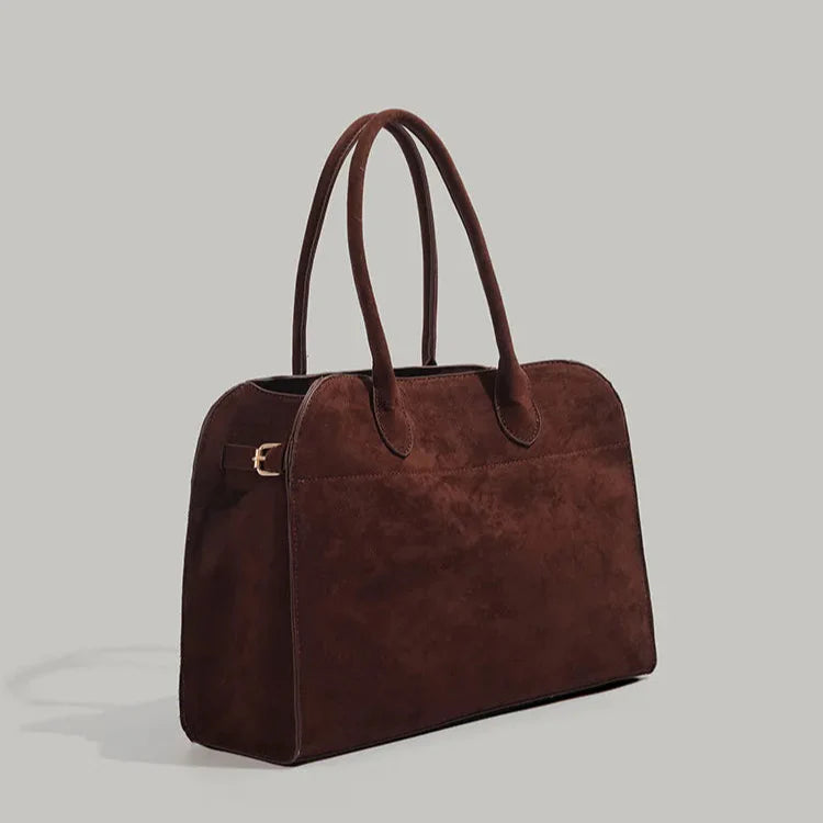 Bolso de hombro retro en gamuza para mujer - Emilia