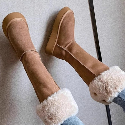 Botas altas para mujer con forro de peluche - Paulie