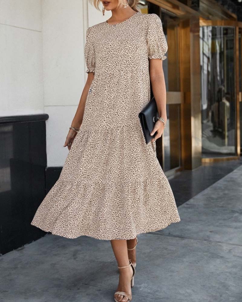 Zyonn - Vestido con mangas abullonadas