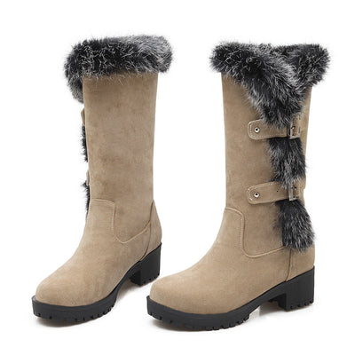 Lara - Botas de mujer ante nieve con piel y tacon bajo