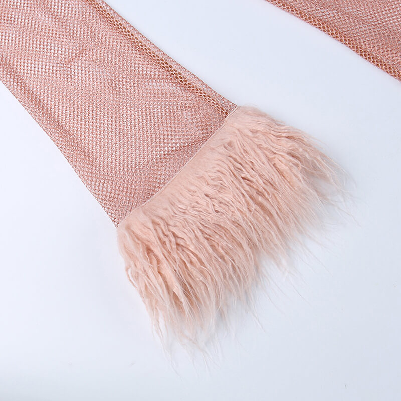 Charlize - Mini vestido de noche de malla lisa