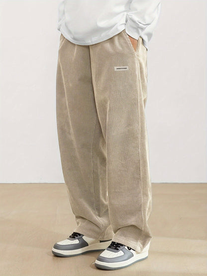 Levin - Suaves y frescos pantalones de pana para hombre para el verano