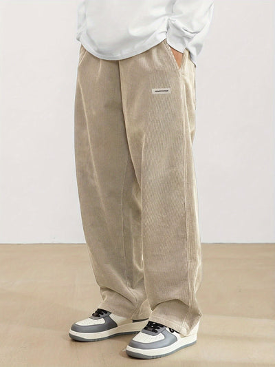 Levin - Suaves y frescos pantalones de pana para hombre para el verano