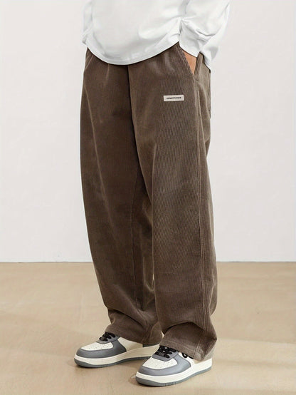 Levin - Suaves y frescos pantalones de pana para hombre para el verano