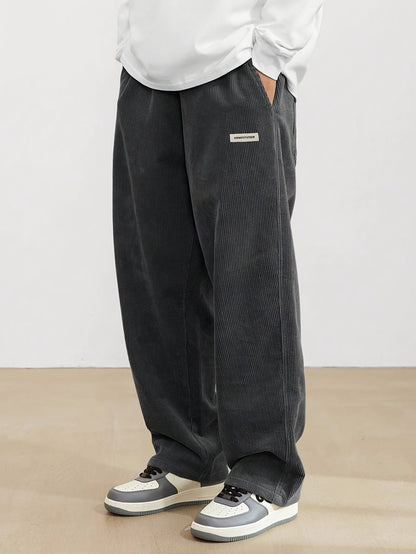 Levin - Suaves y frescos pantalones de pana para hombre para el verano