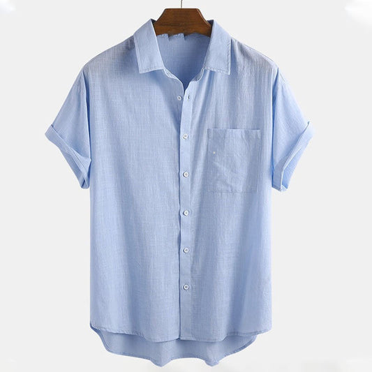 Elegante camisa de manga corta para hombre