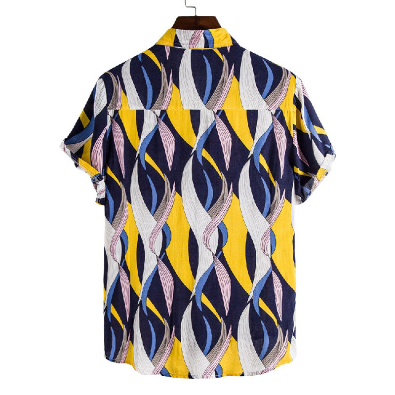 Cómoda camisa de vacaciones para hombre con diseño bohemio