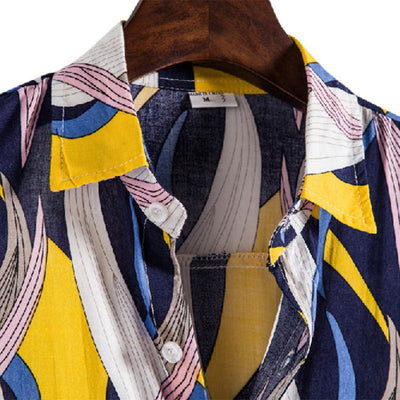 Cómoda camisa de vacaciones para hombre con diseño bohemio