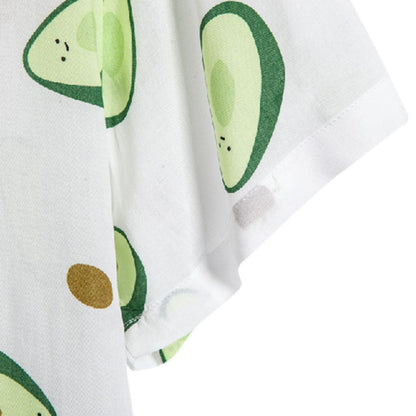 Elegante camisa de vacaciones para hombre confeccionada en algodón con estampado de aguacate