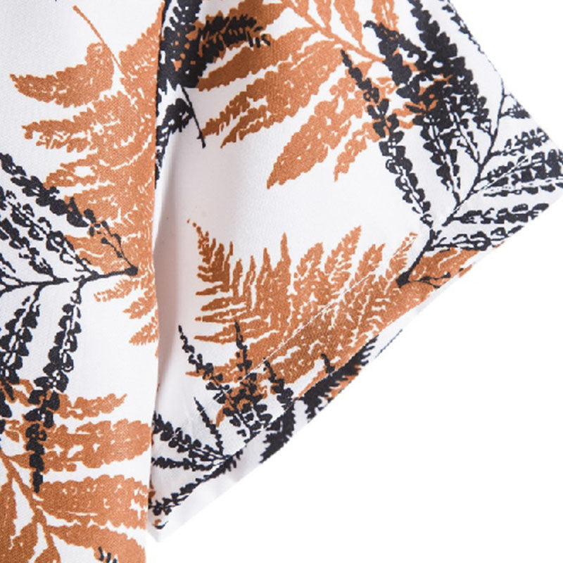 Elegante camisa de manga corta para hombre con un fresco diseño floral