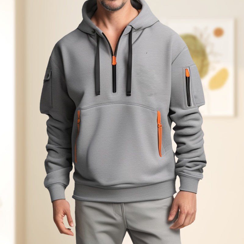 Sudadera hombre con capucha y bolsillos - Cesar