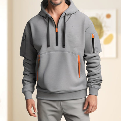 Sudadera hombre con capucha y bolsillos - Cesar