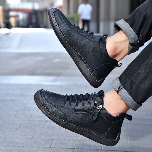 Zapatillas hombre piel sintética cierre lateral estilo urbano - Aksel