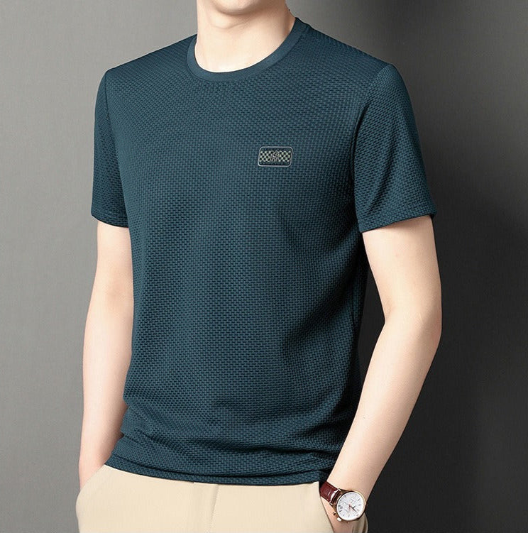 Camiseta para hombre de punto técnico cuello redondo - Enrique