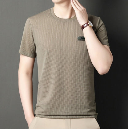 Camiseta para hombre de punto técnico cuello redondo - Enrique