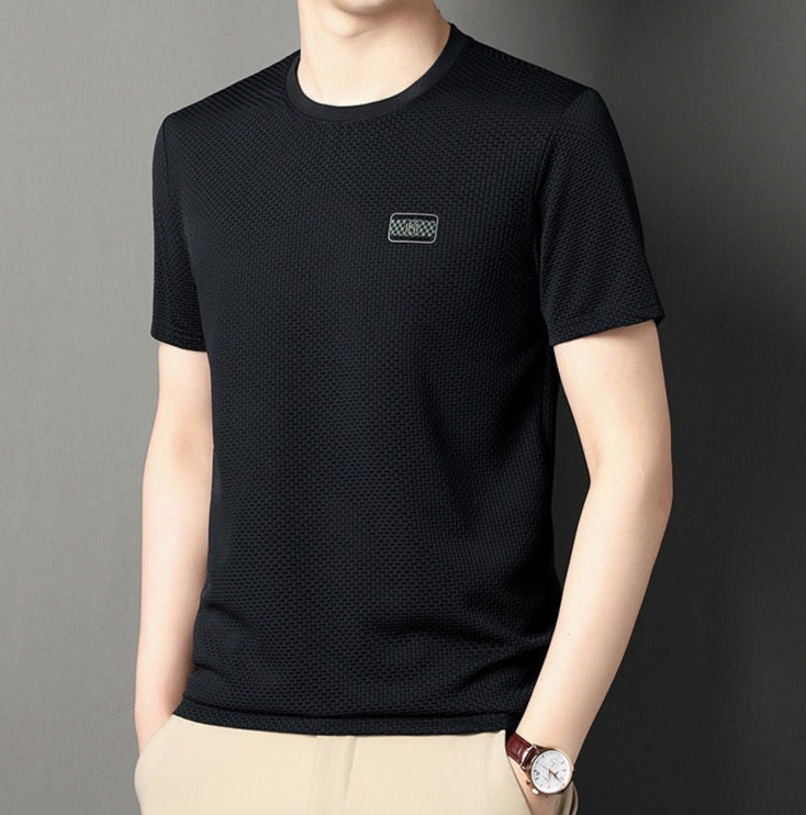 Camiseta para hombre de punto técnico cuello redondo - Enrique
