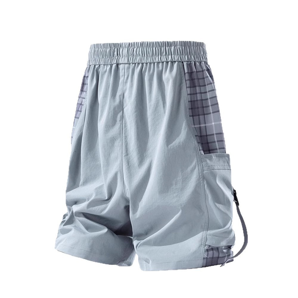 Pantalones cortos para hombre paneles a cuadros estilo cargo - Daan