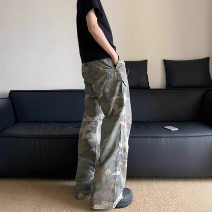 Pantalones cargo para hombre de estampado camuflaje corte ancho - Rodrigo