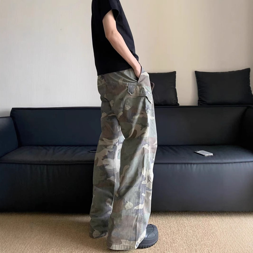 Pantalones cargo para hombre de estampado camuflaje corte ancho - Rodrigo