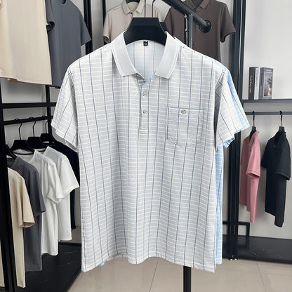 Polo hombre tejido transpirable estilo clásico con bolsillo - Gerardo