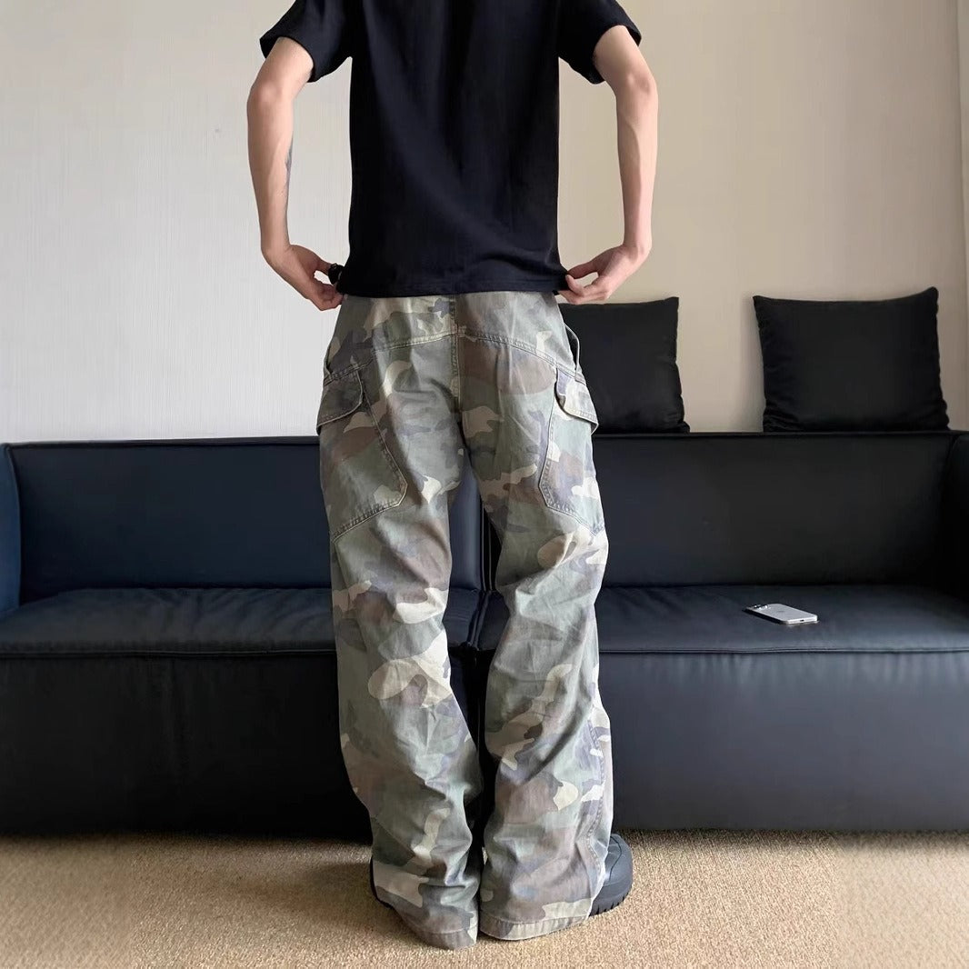 Pantalones cargo para hombre de estampado camuflaje corte ancho - Rodrigo
