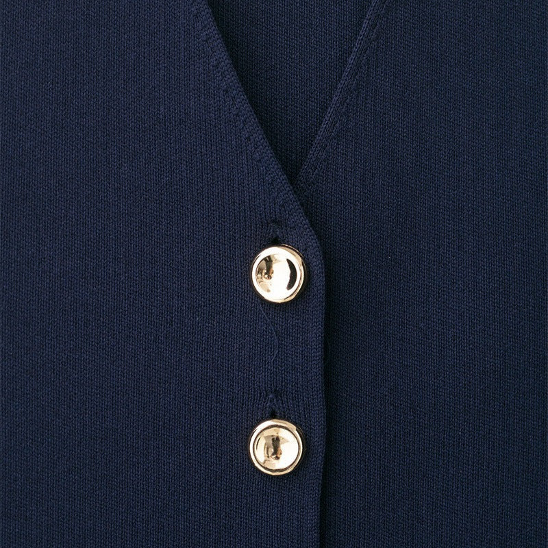 Chaleco mujer sin mangas con botones dorados estilo sastre - Saray