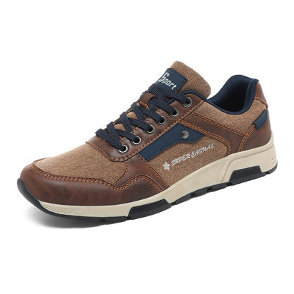 Zapatillas hombre diseño retro con mezcla de materiales casual - Luis