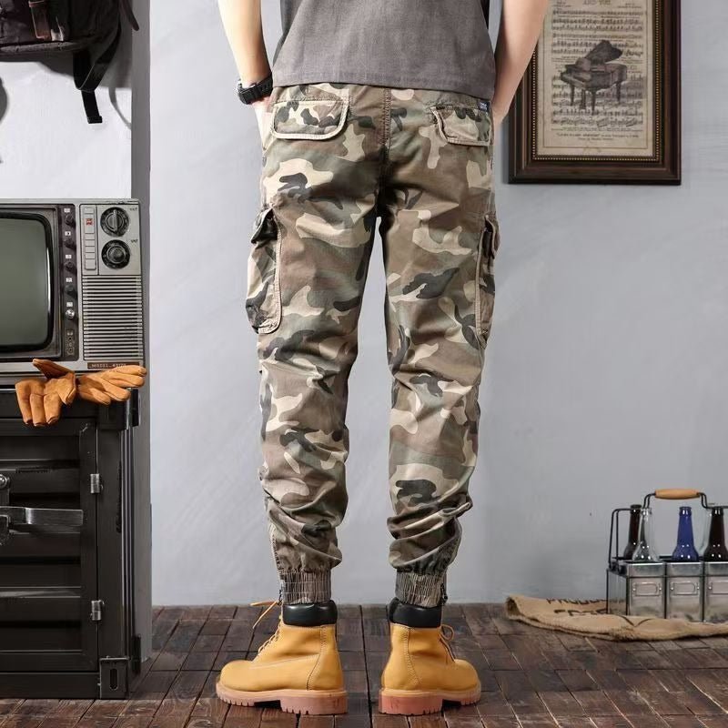 Pantalón cargo hombre camuflaje ajustado multibolsillos - Viktor