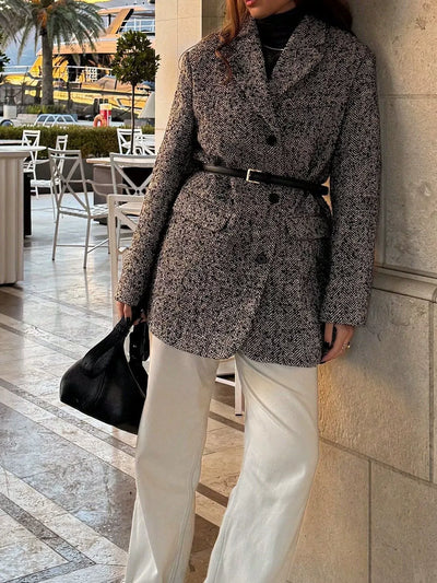 Blazer sastre de mujer con textura espigada - Helena