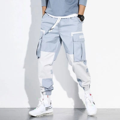 Pantalones cargo para hombre diseño bicolor estilo jogger - Heiko