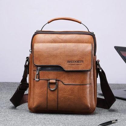 Bandolera para hombre de piel sintética estilo ejecutivo vertical - Laurent