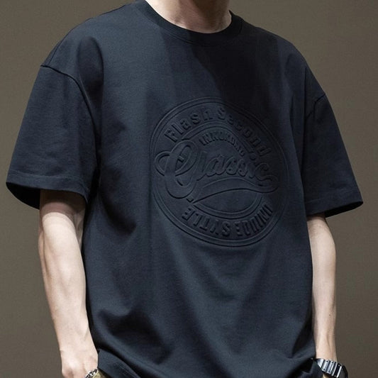 Camiseta para hombre de algodón diseño grabado oversize - Daichi