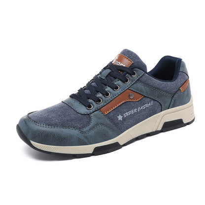 Zapatillas hombre diseño retro con mezcla de materiales casual - Luis