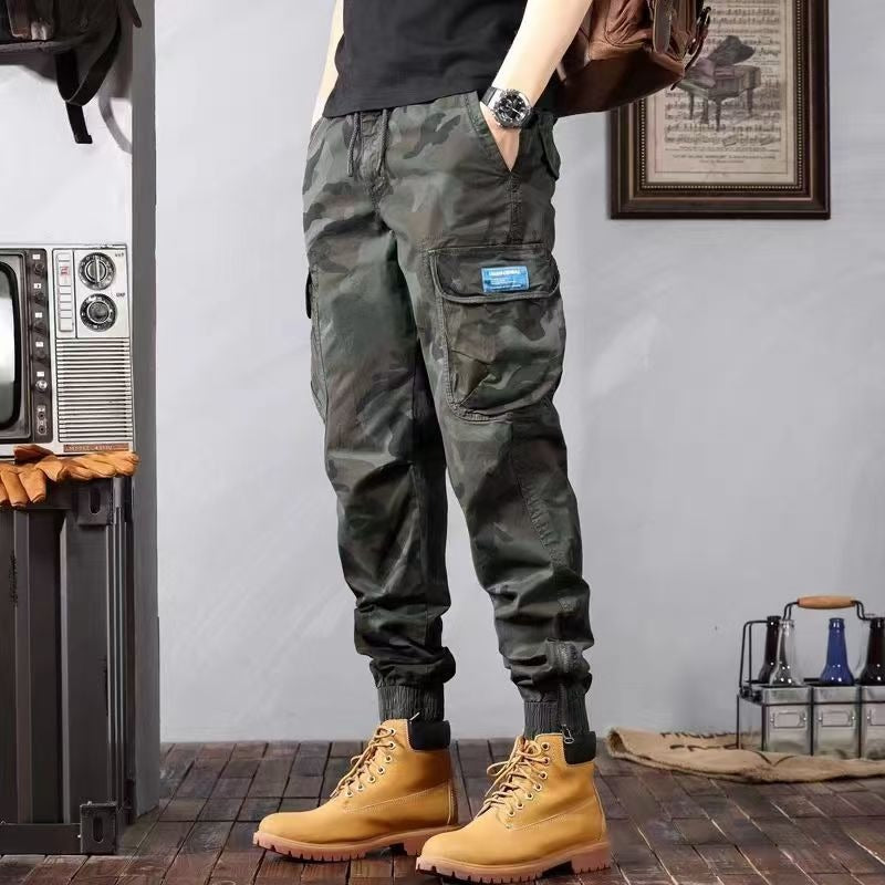 Pantalón cargo hombre camuflaje ajustado multibolsillos - Viktor