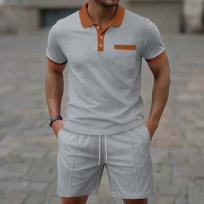 Conjunto hombre polo contraste casual moderno - Matis