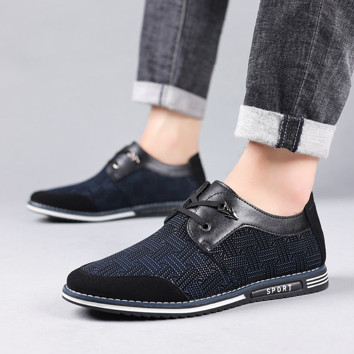 Zapatos casuales hombre tejido texturizado estilo urbano - Noud