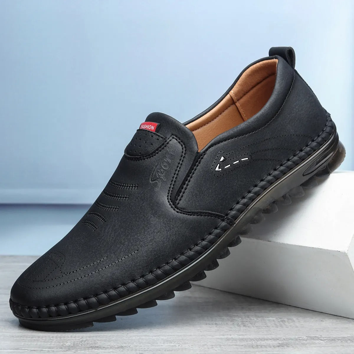 Zapatos casuales para hombre de piel sintética estilo mocasín - Teun