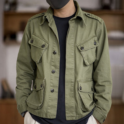 Chaqueta estilo militar hombre bolsillos con solapa - Enrik