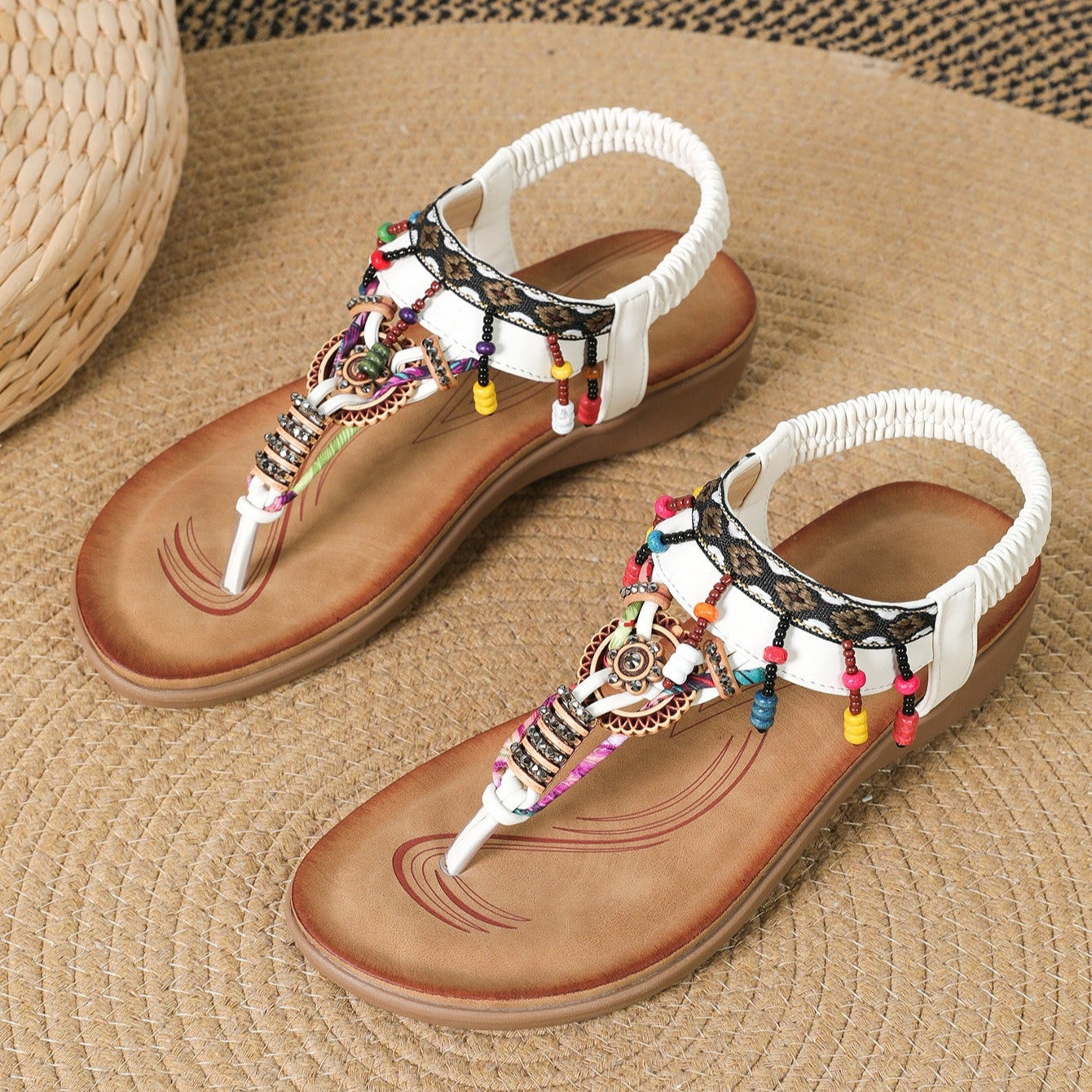 Sandalias para mujer abalorios estilo boho - Adela