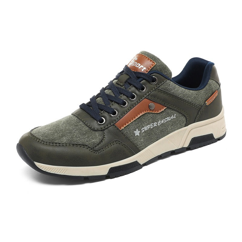 Zapatillas hombre diseño retro con mezcla de materiales casual - Luis
