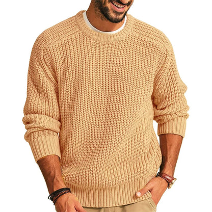 Jersey hombre punto grueso cuello redondo - Levik