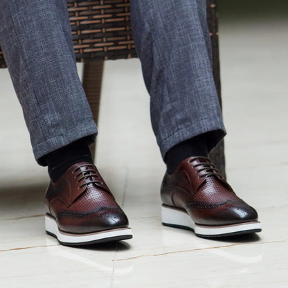 Zapatos derby hombre cuero calado estilo clásico - Humberto