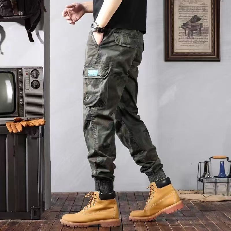 Pantalón cargo hombre camuflaje ajustado multibolsillos - Viktor