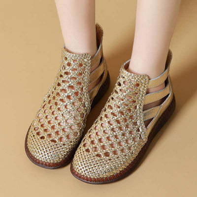 Sandalias mujer trenzadas diseño calado suela flexible - Martina